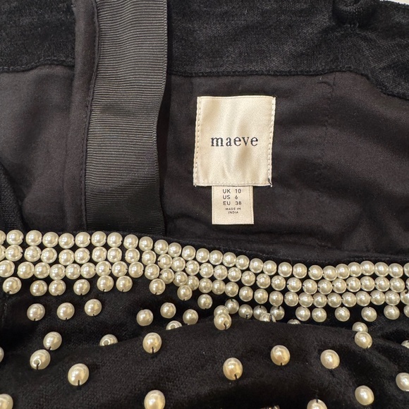 Maeve Pearly LBD Velvet Mini cocktail dress Size 6 - Picture 5 of 5